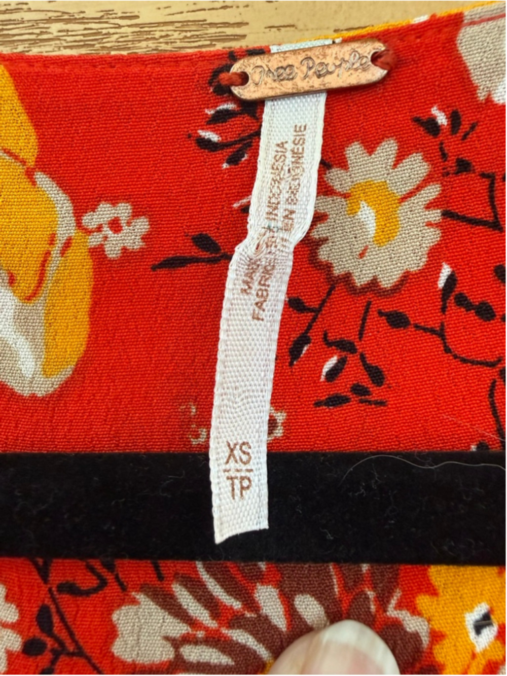 Women's Free People Red Floral Wrap Maxi Dress XS - Picture 6 of 6